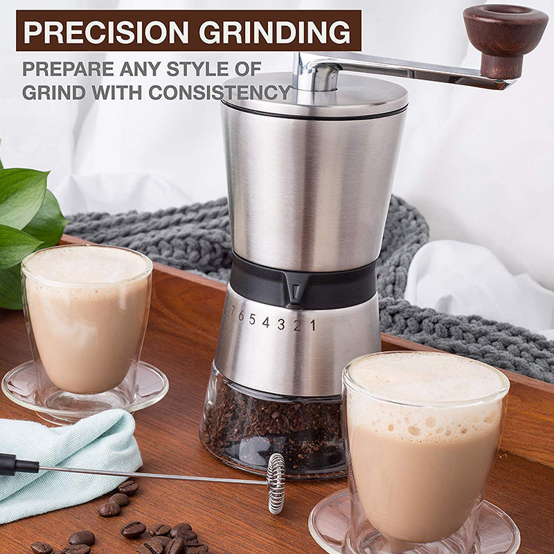 Groenenberg Spruce Set | Coffee grinder manual + French Press stainless  steel 600 ml